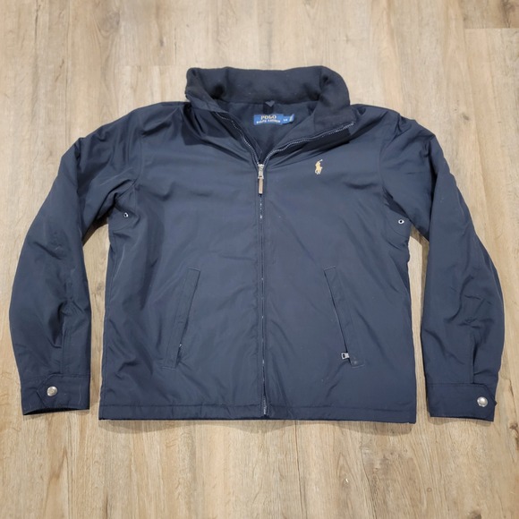 Polo by Ralph Lauren Other - Polo Ralph Lauren Bomber Jacket Fleece Lined Hoodie Pack Away Navy Mens Large